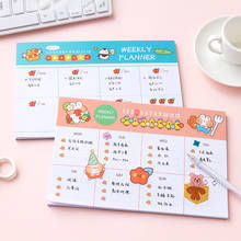 Yisuremia 30 Sheets Kawaii Weekly Planner Memo Pads Note Paper To Do List Notepads Schedule Notebook School Office Stationery 2022 - buy cheap