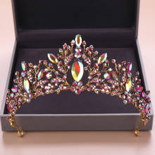 Wedding Crown Tiara Colorful Baroque Rhinestone Crystal Bride Crown Head Jewelry Bridal Headpiece Party Wedding Hair Accessories 2024 - buy cheap