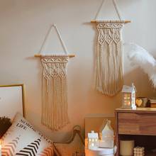 Tapiz colgante de pared de macramé tejido hecho a mano, decoración de pared de boda, Fondo de pared, decoración del hogar y sala de estar 2024 - compra barato