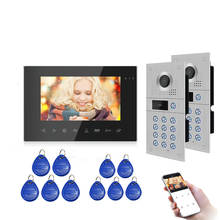 Wired 7 Inch Tuya Wifi Video Intercom Door Phone System App Remote Unlock Monitor Recording Screen 2 RFID Code Keypad Doorbell 2024 - buy cheap