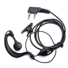 Fone de ouvido tipo k de 2 pinos, com microfone ptt, walkie talkie, fone de ouvido para kenwood baofeng radio, alta qualidade, venda quente 2024 - compre barato
