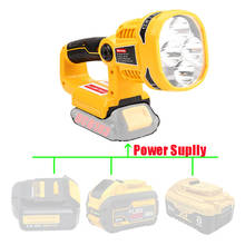 Portable Spotlight LED Warning Light Work Lamp Flashlight Torch hand lantern for Dewalt XR 14.4V 18V 20V FlexVolt Li-ion Battery 2024 - buy cheap