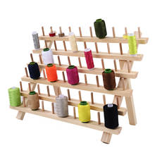 Thread Stand Tool Rack Wooden Organizer Foldable Wood Shelf Holders Wall Mount Sewing Storage Hand Embroidery Supplies Placement 2024 - buy cheap