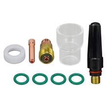 TIG Stubby Gas Lens Collet Body 17GL332 12 13/16inch TIG Gas Lens Insulator for SR WP 17 18 26 TIG Welding Torch 9Pcs 2024 - buy cheap