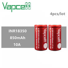 4pcs Vapcell 18350 BATTERY mini lithium Battery 850mah 10A high drain 3.7V battery for Flashlights electronic power tools 2024 - buy cheap