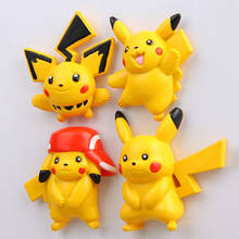 4pcs/lot Pokemon Pikachu Figures Toys Pikachu Fridge magnet Action Figures Model Collection Model Decoration 2024 - buy cheap
