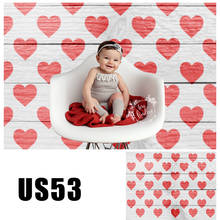 HUAYI фон для фотосъемки День Святого Валентина Love Hearts деревянный фон для фотосъемки новорожденных детей студийный фон US-53 2024 - купить недорого