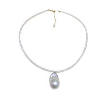 Madalena sarara 12-13mm barroco forma de água doce pérola jóias conjunto colar feminino presente da mãe 2024 - compre barato