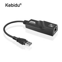 Kebidu-adaptador de red LAN Ethernet, USB 3,0 a 10/100/1000 Gigabit, RJ45, 1000Mbps, Plug and Play para PC, ordenador portátil para IOS/windows 2024 - compra barato
