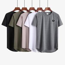 Brand Clothing Round Neck T-shirt Short Sleeve Shirt Slim Fit Bodybuilding and Fitness Tee Shirt Muscle Male Short Shirt 2024 - buy cheap