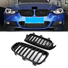 2x Car Front Bumper Protective Grille Gloss Black ABS For BMW F30 F31 3 Series 316i 328i 335i 2012 2013 2014 2015 2016 2017 2018 2024 - buy cheap