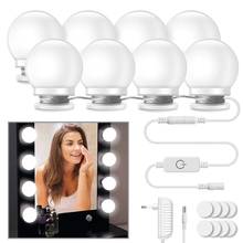 12V LED Makeup Mirror Light Hollywood Vanity Lights Stepless Dimmable 10 Bulbs Kit Wall Lamp for Indoor Dressing Table Bedside 2024 - buy cheap