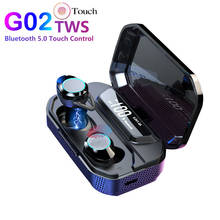 TWS Earbuds Sound G02  Bluetooth Wireless Earphone With Charger Box 3300mAh And Power Display good quality 2024 - buy cheap