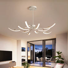 Lustre de ferro preto/branco fosco, luminária regulável para teto de iluminação interior de sala de estar, quarto 2024 - compre barato