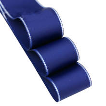 (10 yards/lot) Silvery Edge Dark Blue Grosgrain Ribbon Wholesale Gift Wrapping Christmas ribbons 2024 - buy cheap