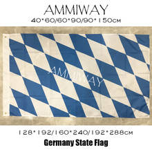AMMIWAY любой размер немецкий государственный флаг Баварии раутенфлаг 24 раутена флаги и баннеры Немецкий флаг с принтом Баварии 2024 - купить недорого