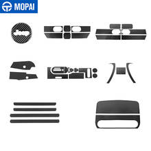 MOPAI-pegatina decorativa para Interior de coche, accesorios de fibra de carbono para Jeep Wrangler JK 2007, 2008, 2009, 2010 2024 - compra barato