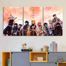 Póster de Demon Slayer, obra de arte de los pilares de Anime, pinturas en lienzo de Kimetsu No Yaiba, imagen de Anime, pintura al óleo, arte de pared, decoración del hogar 2024 - compra barato