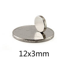 Ímãs de neodímio raro 12x3mm, ímãs de neodímio raro 12mm x 3mm super poderosos ímãs magnéticos fortes 12x3mm de diâmetro redondo 12*3mm com 10/peças 2024 - compre barato