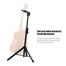 Tripod Guitar Stand Music Instrument Stand Self-Lock Guitar Bracket with Self-Adapting for Electric Guitar Acoustic Guitar Bass 2024 - buy cheap