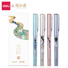 Deli 4Pcs/Lot Gel Pen 0.5MM Ink Sign Pens Caneta Pучка Writing Office Business School Kawaii Stationery Accessories Set 2024 - buy cheap