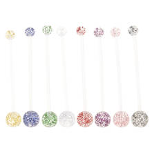 8 Pieces Acrylic Bioflex Belly Button Rings-Extra Long Navel Barbell Piercing Body Jewelry 2024 - buy cheap
