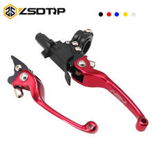 Zsdtrp-alavanca de embreagem com freio, dobrável, l130mm, cnc, asv f3, para xr, crf, rm, rmz, kx, yzf, pit, dirt bike, motocicleta 2024 - compre barato