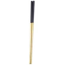 5 Pairs Chopsticks Stainless Steel Chinese Gold Set Black Metal Chop Sticks Set Used for Sushi Dinnerware 2024 - buy cheap