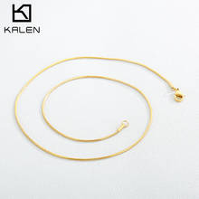 Kalen Simple Design Small Fresh Classic Without Pendant Chains Necklace  Stainless Steel Easy-button Jewelry For Female 2024 - buy cheap