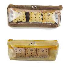 Cute Double-layer Sandwiches Cookie Pencil Case Soft Plush Pencil Bags Pen Box Stationery Storage Boxes For Students Children 2024 - buy cheap