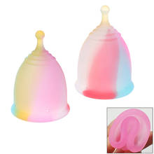 1PCS Colorful Women Cup Soft Silicone Menstrual Cup Feminine Hygiene Menstrual Lady Cup Health Care Period Cup 2024 - buy cheap