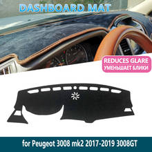 Alfombrilla antideslizante para salpicadero de coche, parasol interior, accesorios para Peugeot 3008, 2017, 2018, 2019, Mk2, 3008GT GT 2024 - compra barato