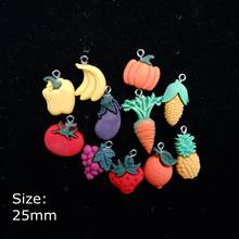 Resin simulation Fruits vegetables Charms Pendants for decoration necklace earring key chain Jewelry Making handmade mini charms 2024 - buy cheap