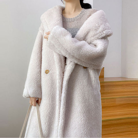 Women Winter Faux Fur Warm Long Teddy Coat Long Sleeve Female Thick Teddy Bear Coat Casual Loose Oversize Outwears 2022 - buy cheap
