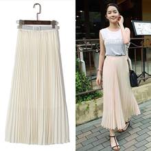 TingYiLi Women Long Skirt Chiffon High Waist Pleated Skirt Summer Big Swing Bohemian Skirt Black White Purple Royal Blue Skirt 2024 - buy cheap