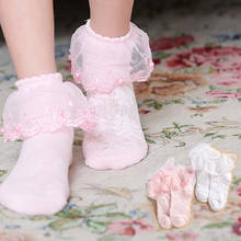 Calcetines informales de encaje con diseño de lazo para niños y niñas, medias de princesa de malla para recién nacidos, de verano 2024 - compra barato