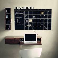 Removable Large Chalkboard Calendar Waterproof Wall Decal Sticker Oil-proof Monthly Planner Blackboard Decor Home Decorations 2024 - buy cheap