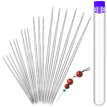 LMDZ 18 PCS Beading Needles Big Eye Beading Needles Collapsible Beading Needles Set With Needle Bottle For Jewelry Making 2024 - buy cheap