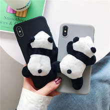 3D Cute Plush Toy Panda Case For oneplus 7T Pro Oneplus7pro oneplus 8 back cover For Oneplus 6 6T 1+7 1+8 Pro Phone Shell 2024 - buy cheap