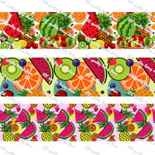 Watermelon fruits printed grosgrain ribbon 50 yards Tape Clothing Bakery hairbow gift wrapping  hairbow headwear DIY decoratio 2024 - buy cheap