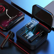 Беспроводные наушники TWS с поддержкой Bluetooth 5,0, водонепроницаемые IPX стереонаушники с панорамным звуком 9D и светодиодным дисплеем, спортивные наушники с микрофоном 2024 - купить недорого