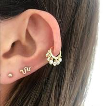 2021 Valentine's Gifts Delicate Dainty Jewelry Minimalist Multi Drop Round CZ Mini Charm Earring Pretty High Quality Earr Hoops 2024 - buy cheap