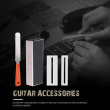 Guitarra acústica traste polimento arquivo ferramentas de nivelamento 4pcs arquivo ferramenta de reparo instrumento música peças instrumento musical 2024 - compre barato