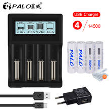 PALO 3.7V battery charger 18650 charger for 18650 26650 16340 14500 lithium battery+3.7V 14500 Li-Ion Rechargeable Battery 2024 - buy cheap