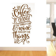 Decalque de parede de vinil de café cozinha citação motivação decoração de casa vinho café loja janela auto-adesiva porta adesivos de parede z557 2024 - compre barato
