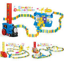 Automatic Placement Domino Train Car Toy Set Domino Train Block Construction Stacker Toys 2024 - buy cheap