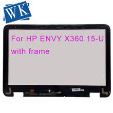 Frete grátis Original 15.6 "Para HP ENVY X360 15-U110dx 15-U111dx Touch Screen Glass Digitador V1 V.1 2024 - compre barato