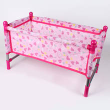 Juego de cama para bebé de 45x23x22cm, mueble de simulación, decoración para habitación de niños de 9 a 12 pulgadas, juego de cuna, muñeca Reborn 2024 - compra barato