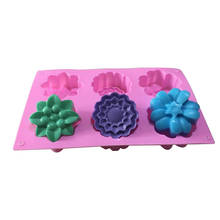 6 полости 3D цветок тюльпана силиконовая форма для мыла DIY Инструменты для украшения торта шоколадная помадка confeitaria Форма аксессуары для выпечки 2024 - купить недорого