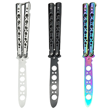 Butterfly Knife  Trainer Portable Transformable Blunt Balisong Butterfly Training Knife  Survival Tool For Outdoor Game 2024 - buy cheap